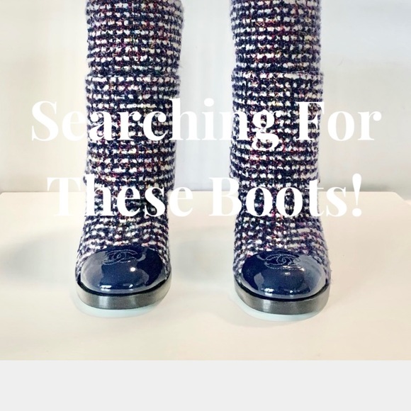 Searching for these Chanel Foldover Tweed Boots. - Picture 2 of 6